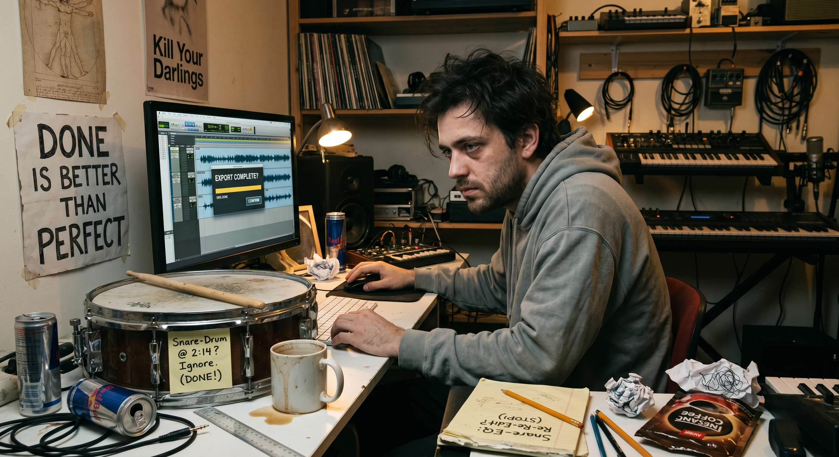 Sebastian bei der Arbeit im Studio